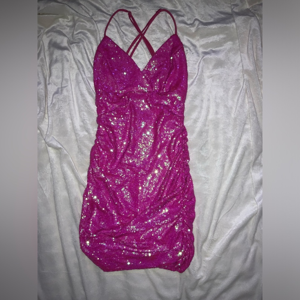 Sparkly pink homecoming dress